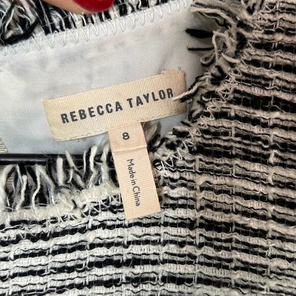 Rebecca Taylor Boucle Tweed A-Line Dress Size 8 - Picture 4 of 12